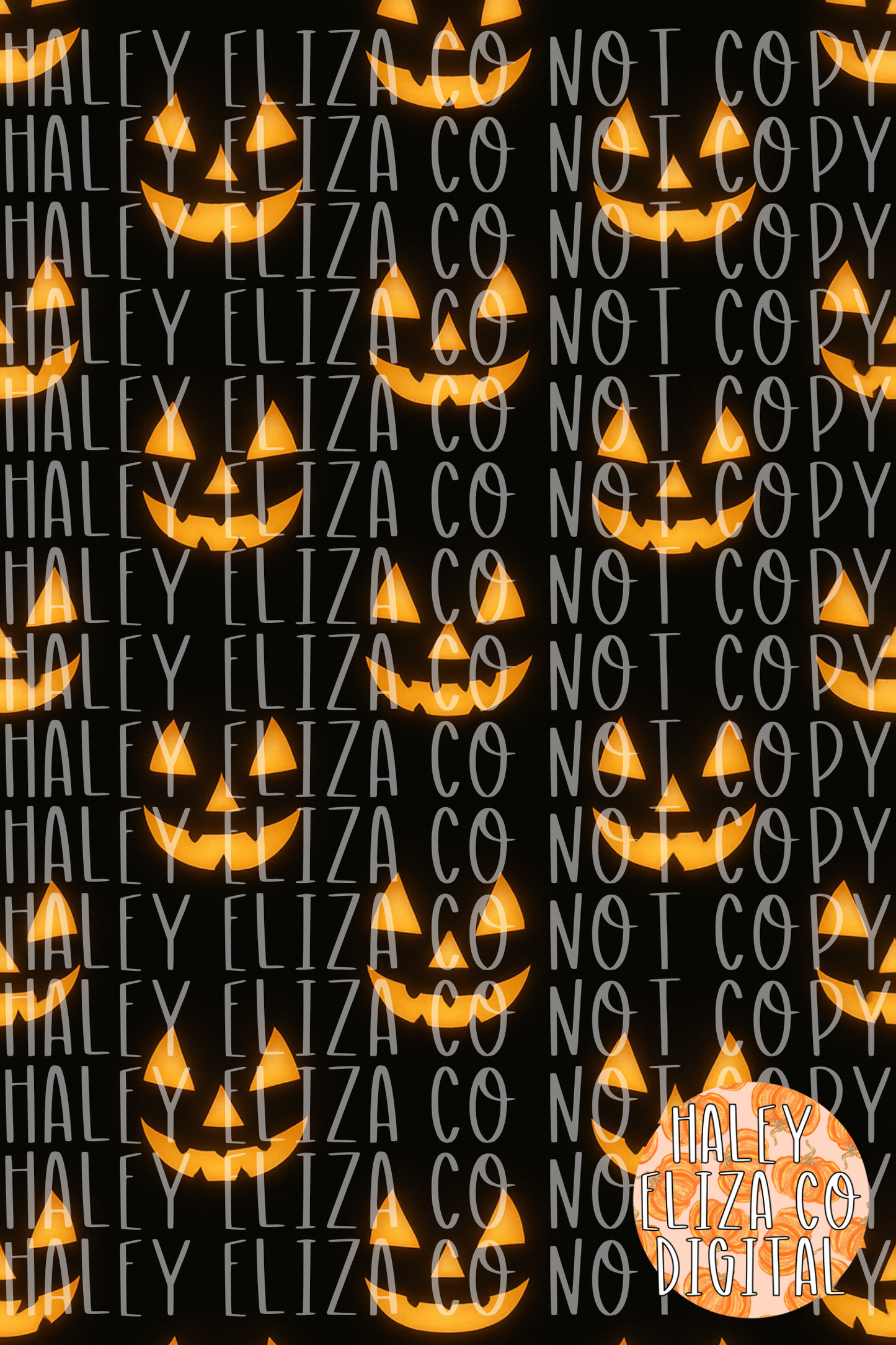 SPOOKY FACES DIGITAL PAPER