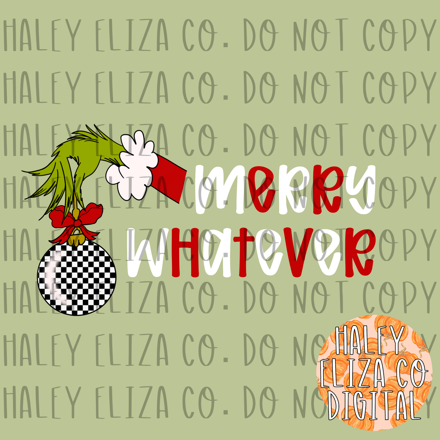 MERRY WHATEVER PNG - RED & WHITE