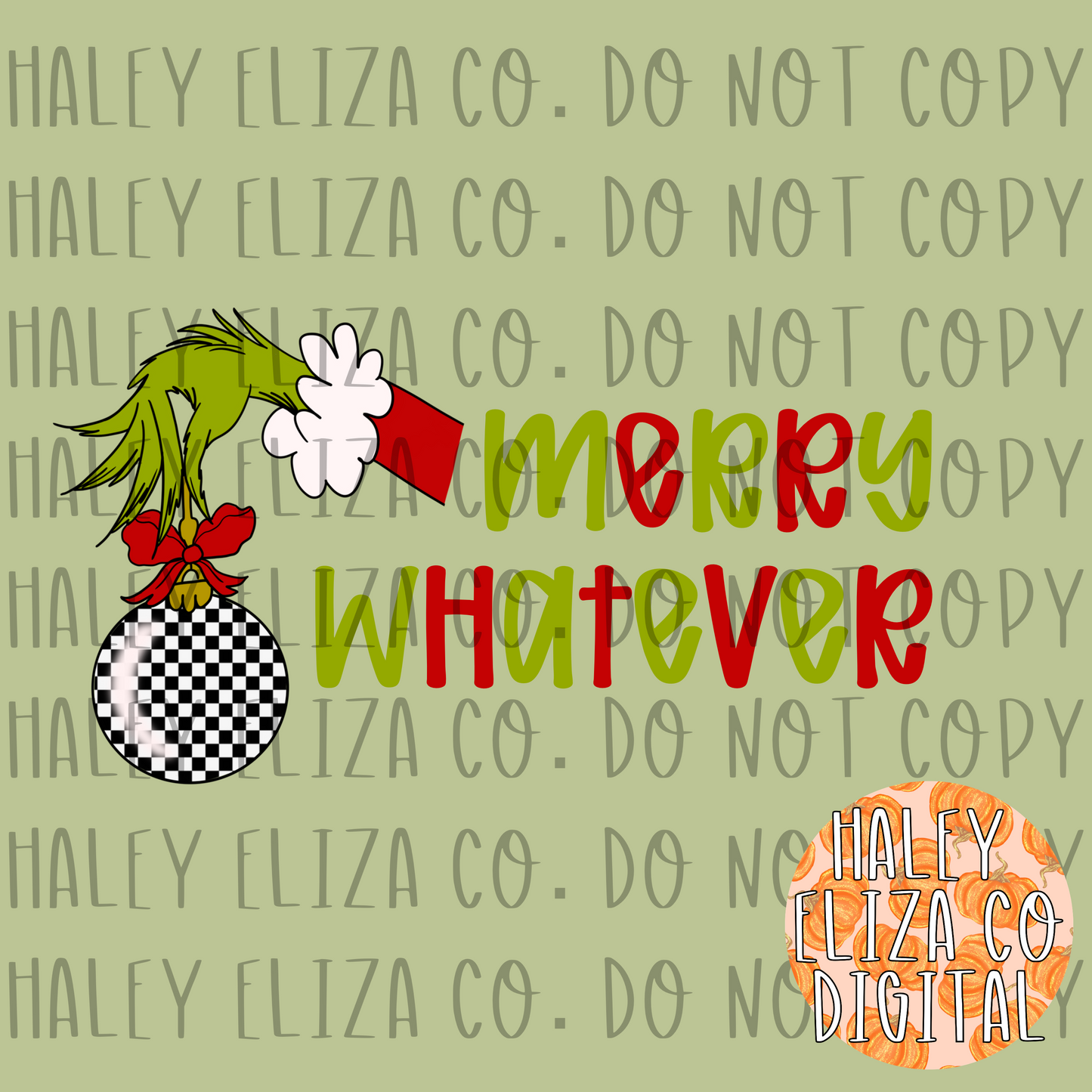 MERRY WHATEVER PNG - RED & GREEN