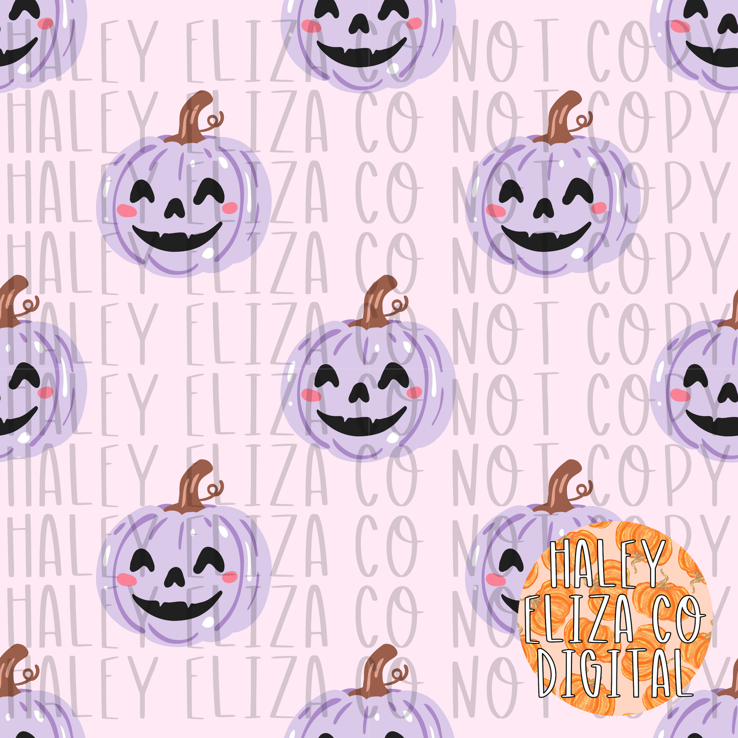 DOODLE PURPLE PUMPKINS FILE - PINK