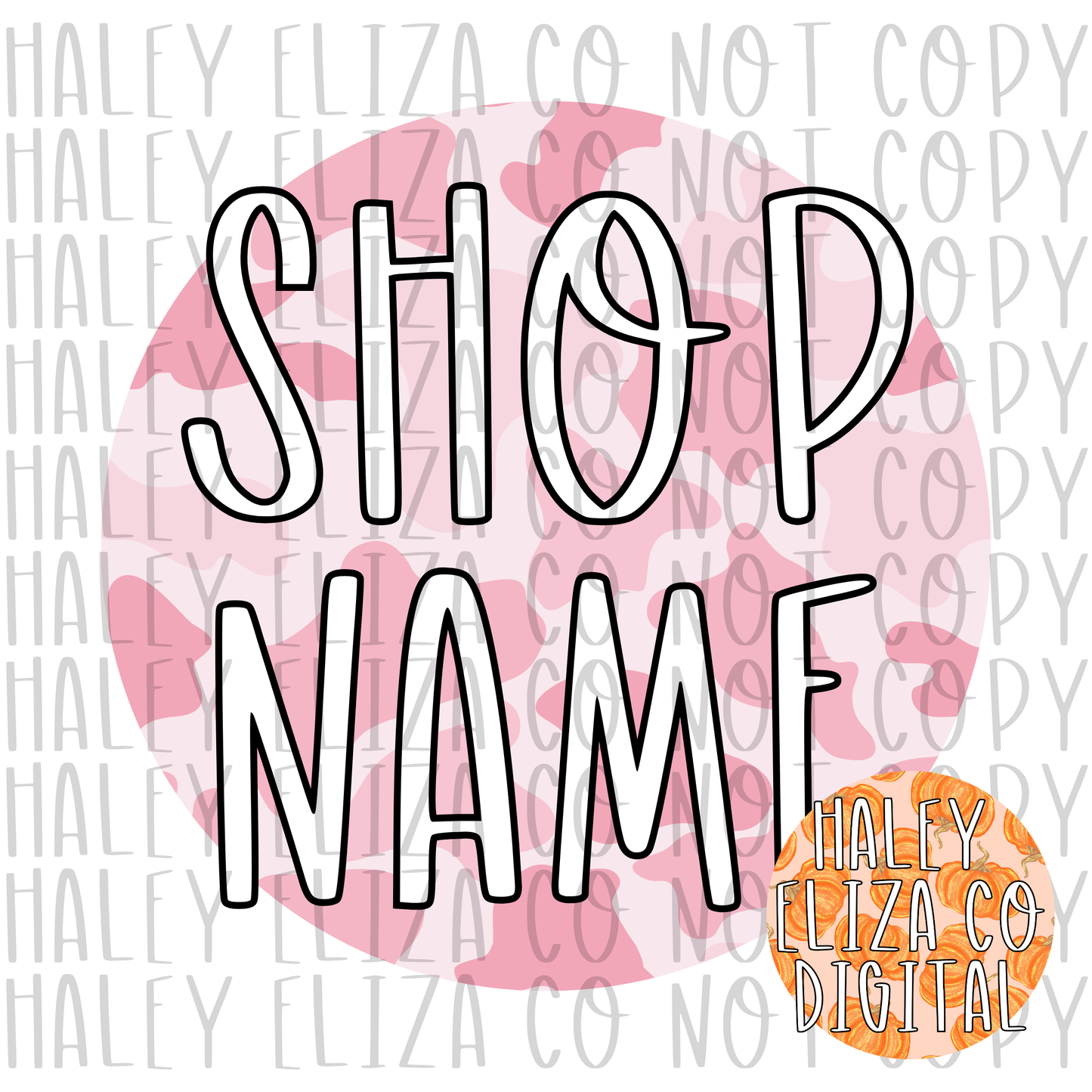 PRE-MADE PINK CAMO SHOP LOGO