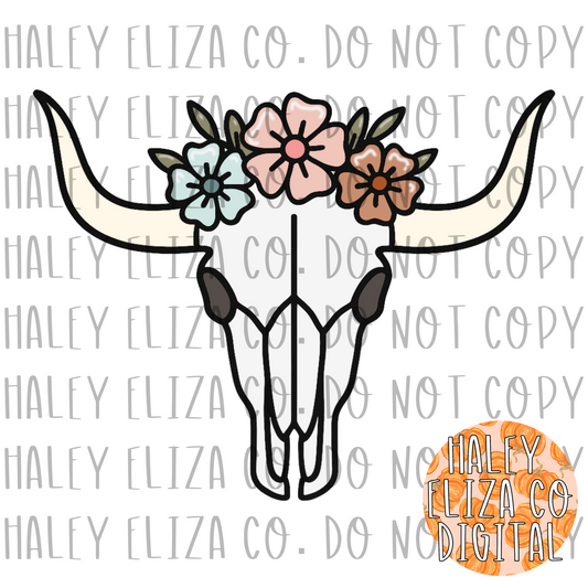 BOHO SKULL CLIPART