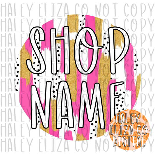 PRE-MADE BRUSH STROKES SHOP LOGO