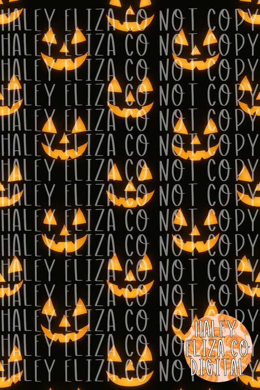 SPOOKY FACES DIGITAL PAPER