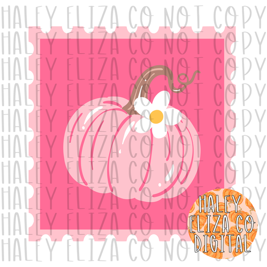 PINK PUMPKIN STAMP CLIPART