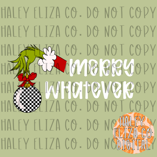 MERRY WHATEVER PNG - WHITE