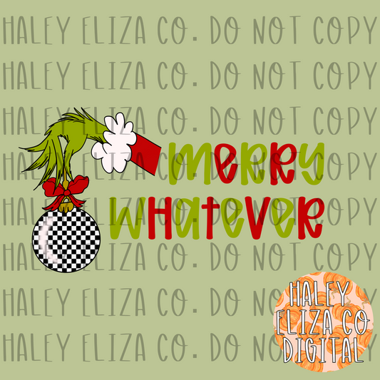 MERRY WHATEVER PNG - RED & GREEN