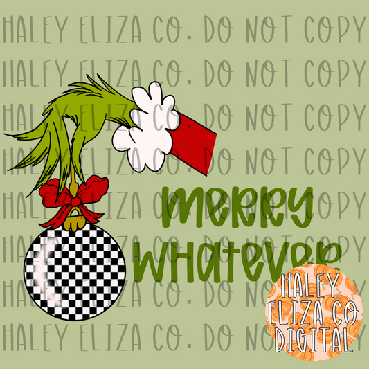 MERRY WHATEVER PNG - GREEN
