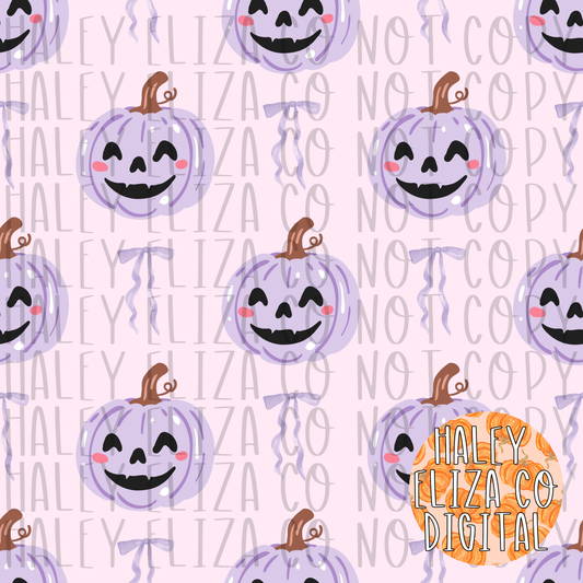 BOWS & LIGHT PINK PUMPKIN SEAMLESS FILE