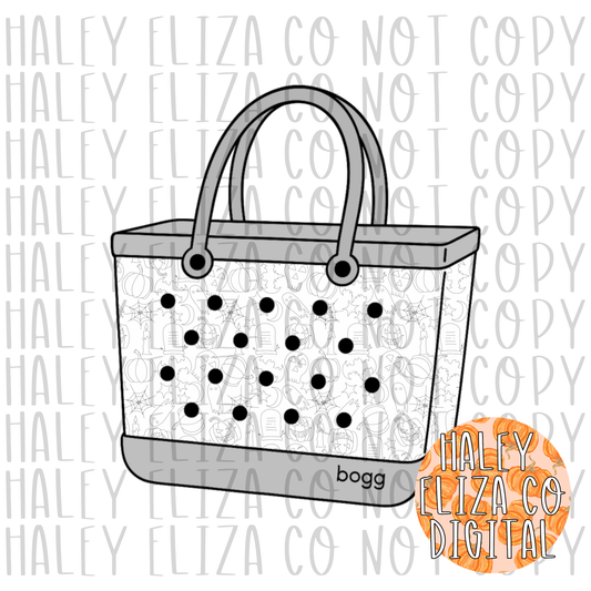 SPOOKY DOODLE BAG CLIPART