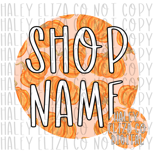 PRE-MADE PINK PUMPKINS SHOP LOGO